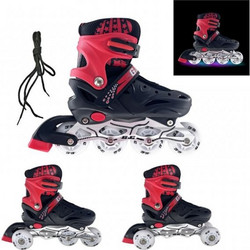 GC SK10 Inline Αυξομειούμενα Rollers Παιδικά Μαύρα Κόκκινα NJG-10-01-007
