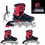 GC SK10 Inline Αυξομειούμενα Rollers Παιδικά Μαύρα Κόκκινα NJG-10-01-007