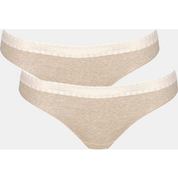 Sloggi Βαμβακερά Γυναικεία Brazil Μπεζ 2Pack 10217717-M013