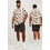Jack & Jones Ανδρικό Πουκάμισο Βαμβακερό Φλοράλ Κοντομάνικο Κανονική Γραμμή Overshirt Κοραλί 12257093