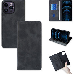 Sonique Vintage Magnet Wallet Black (iPhone 14 Pro Max)