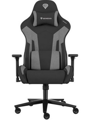 Genesis Nitro 720 Καρέκλα Gaming Δερματίνης με Ρυθμιζόμενα Μπράτσα Μαύρη Γκρι NFG-2096