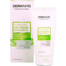 Derma V10 Glycerin & White Water Lily Extract Day Cream SPF15 50ml