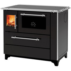 Alfa Plam Donna 90 Anthracite Ατσάλινη Ξυλόσομπα με Φούρνο 5kW
