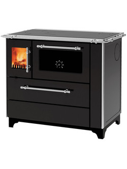 Alfa Plam Donna 90 Anthracite Ατσάλινη Ξυλόσομπα με Φούρνο 5kW