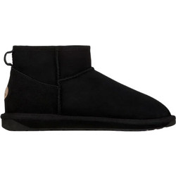 Emu Γυναικεία Μποτάκια Suede Μαύρα με Γούνα 10937