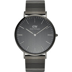 Daniel Wellington Piano Link Ανδρικό Ρολόι με Μαύρο Μεταλλικό Μπρασελέ DW00100777