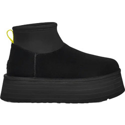 UGG Classic Mini Dipper Γυναικεία Μποτάκια Πλατφόρμα Suede Μαύρα 1168170-0071