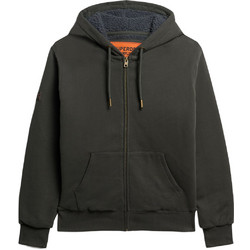 Superdry D2 Ovin Ανδρική Ζακέτα Φούτερ με Κουκούλα και Φερμουάρ Ανθρακί M2013749A-AFB