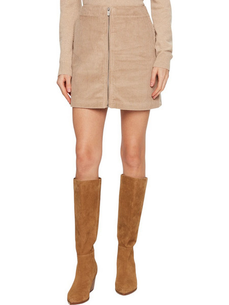 Pepe Jeans Cassie Μίνι Φούστα Κοτλέ Ψηλόμεση Μπεζ PL901154-814