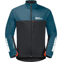 Jack Wolfskin Αθλητικό Ανδρικό Μπουφάν Χειμωνιάτικο Softshell Αδιάβροχο Αντιανεμικό Πετρόλ 1307451-4133
