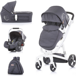 Chipolino Electra Καρότσι Μωρού 3 σε 1 Grey White