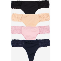 Cottonhill Γυναικεία String με Δαντέλα Multipack CH0621