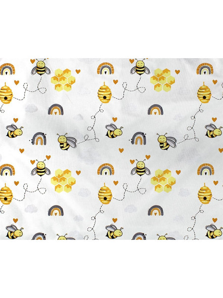 Dimcol Honey Bee 545 Πάνα Αγκαλιάς Χασέ Κίτρινη 80x80cm