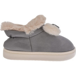 Jomix Γυναικεία Μποτάκια Πλατφόρμα Suede Γκρι με Γούνα MD9698