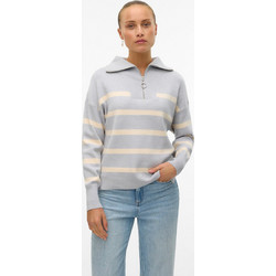 Vero Moda Γυναικείο Πουλόβερ με Γιακά Γκρι 10269246