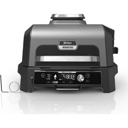 Ninja Woodfire Pro Connect XL Ηλεκτρική Ψησταριά Πλάκας 1700W με Καπάκι και Ρυθμιζόμενο Θερμοστάτη 45x29cm OG901EU