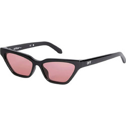 Off White OERI13B 1025 Ανδρικά Γυαλιά Ηλίου Cat Eye Κοκάλινα Μαύρα με Ροζ Φακό