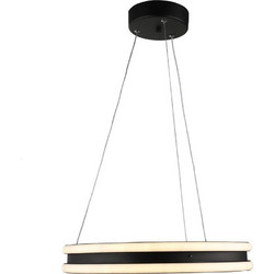 Heronia Lighting Κρεμαστό Φωτιστικό Οροφής Μονόφωτο LED με Ρυθμιζόμενο Λευκό Φως Μαύρο Helios-40 01-0415