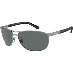 Arnette AN3090 745 Ανδρικά Γυαλιά Ηλίου Ορθογώνια Μεταλλικά Ασημί με Μαύρο Φακό