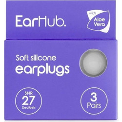 EarHub Soft Silicone Aloe Vera Ωτοασπίδες Σιλικόνης 6τμχ Λευκές