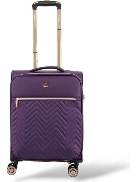 Diplomat Monaco ZC9001 Βαλίτσα Καμπίνας 46x25x18.5cm με 4 Ρόδες Μωβ