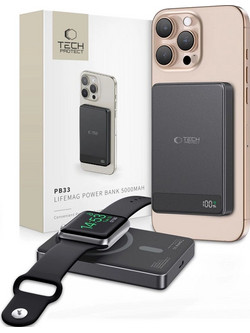 Tech-Protect PB33 Wireless Magsafe Power Bank 5000mAh 15W Black