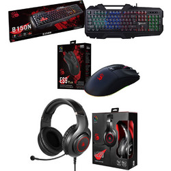 Bloody Σετ Gaming Πληκτρολόγιο RGB Black