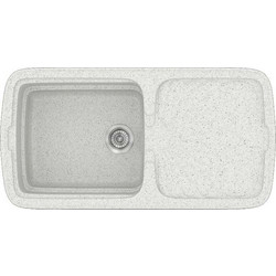 Sanitec Classic 306 Επικαθήμενος Νεροχύτης Γρανίτη Αντιστρεφόμενος Ματ Granite White 96x51cm