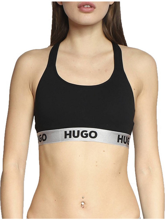 Hugo Boss Μπουστάκι με Ελαφριά Ενίσχυση χωρίς Μπανέλα Μαύρο 50480159-002