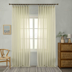 Lucktora Κουρτίνα Παραθύρου Βουάλ με Τρέσα 280x270 6030-2 Εκρού