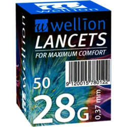 Wellion 28G 0.37mm Σκαρφιστήρες Μέτρησης Σακχάρου 50τμχ
