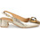 Fericelli MIMI Γόβες Slingback Δερμάτινες με Χοντρό Χαμηλό Τακούνι Χρυσές ST-0051