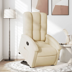 vidaXL Πολυθρόνα Relax με Υποπόδιο Ανακλινόμενη Nude 3204101