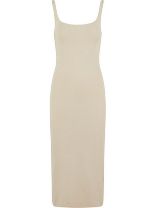Urban Classics Midi Καλοκαιρινό Καθημερινό Φόρεμα Εκρού TB7180-02903