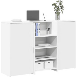 vidaXL Γραφείο Reception Ξύλινο με Βιβλιοθήκη 155x50x103.5cm 3324196