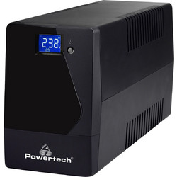 Powertech PT-850LCD UPS Line Interactive 850VA 510W με 2 Πρίζες Schuko