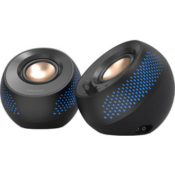 Creative Pebble X Ηχεία Υπολογιστή 2.0 30W με Bluetooth & RGB Φωτισμό Μπλε Μαύρα