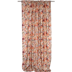 Anna Riska Κουρτίνα Παραθύρου Floral με Τρέσα 140x270 435150 Beige Multi