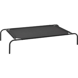 vidaXL Textilene Υπερυψωμένο Κρεβάτι Σκύλου Μαύρο 110x65cm 170662