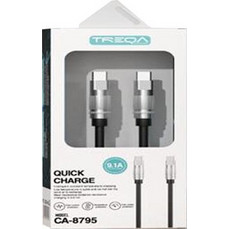 Treqa CA-8795 USB-C to USB-C 1m Black 6959749200520