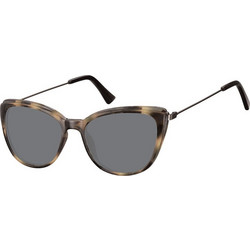 Sunoptic SS-CP121E Γυναικεία Γυαλιά Ηλίου Πεταλούδα Μεταλλικά Μαύρο Ταρταρούγα με Μαύρο Φακό