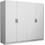 Megapap Τετράφυλλη Ντουλάπα Ρούχων Victoria Λευκή 200x60x181cm GP100-0085,1