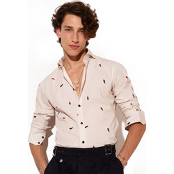 Stefan Ανδρικό Πουκάμισο Βαμβακερό Μακρυμάνικο Slim Fit Λευκό 9000-FW22