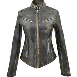 Leather 100 Γυναικείο Μπουφάν Δερματίνη Κοντό Μαύρο 28-W-SR-01