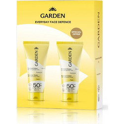 Garden Everyday Face Defence Αντηλιακή Κρέμα Προσώπου SPF50+ 2x50ml