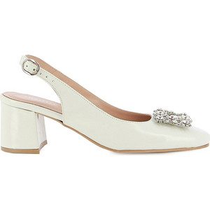 Fratelli Petridi Γόβες Slingback Λουστρίνι με Χοντρό Χαμηλό Τακούνι Εκρού 912000000915 Fratelli Petridi Γόβες Slingback Λουστρίνι με Χοντρό Χαμηλό Τακούνι Εκρού 912000000915