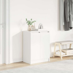 vidaXL Παπουτσοθήκη Ξύλινη Τοίχου Λευκή M57xΠ34xY76cm 861868