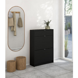 Epiplo World Παπουτσοθήκη Ξύλινη Insi Μαύρη M70.3xΠ24xY101cm 0171.TV72