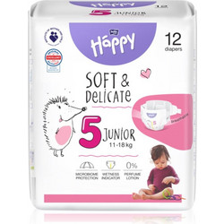 Bella Happy Soft & Delicate Πάνες No5 11-18kg 12τμχ